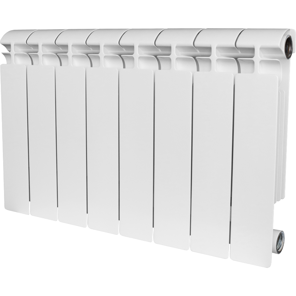 STOUT ALPHA 350 10 секций радиатор Биметаллический боковое подключение (белый RAL-9016) 