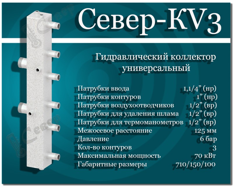 Коллектор комбинированный Север- КV3