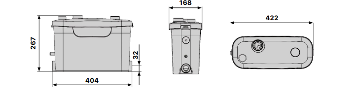 Канализационная установка UpLift HLP 3-1 (0,4 кВт H-7m L-70m) три точки