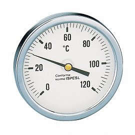 Термометр D80 мм L 45мм верт. 1/2" CALEFFI(0-120)